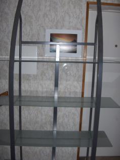 Exklusives Designer-Regal Metall-Glas-Kombination