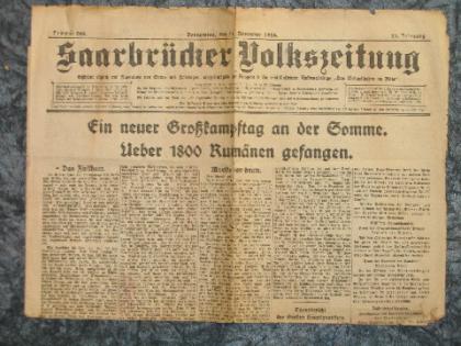 Saarbrücker Volkszeitung von 1916