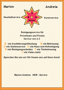 Dienstleistungen für Privatleute und Firmen