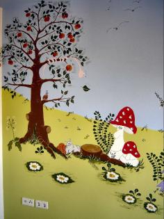 Wandbilder Wandmalerei Kinderzimmer Wandgestaltung Kunstmaler Märchenwelt