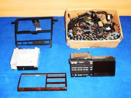 BMW E38 bordmonitor radiomodul blende einbaurahmen kabelbaum
