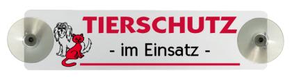 TIERSCHUTZ IM EINSATZ Autoscheibenschild