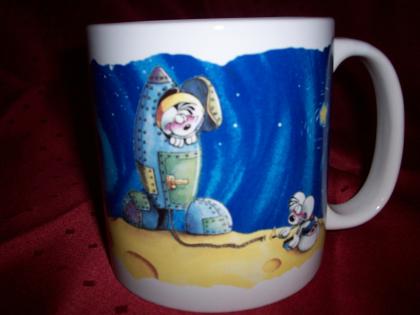 Diddl-Tasse XXL Millenium-Edition Diddl in Rakete