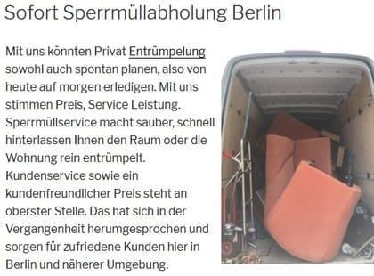 Ihr günstiger Entrümpelung Anbieter in Berlin.