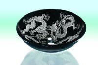 Aufsatz Glas-Waschbecken Black Dragon