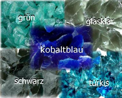 Glassteine Glasbrocken zur Gartengestaltung