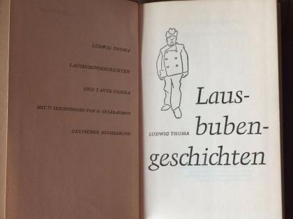 BUCH von LUDWIG THOMA LAUSBUBENGESCHICHTEN etwa von 1990 RARITÄT