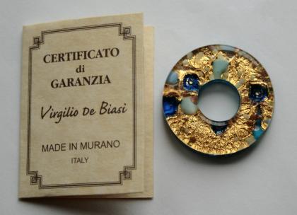 Original Muranoglas Anhänger mit Zertifikat