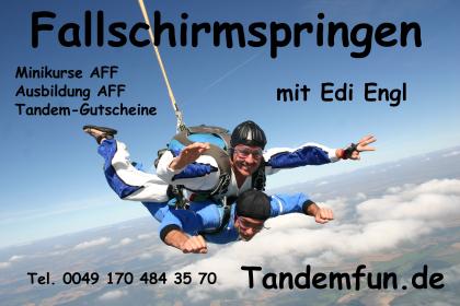 Fallschirmspringen im Waldviertel Fromberg bei Kirchberg am Walde nähe Wien