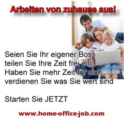 Selbstständig arbeiten von zu Hause im Home Office Online Job