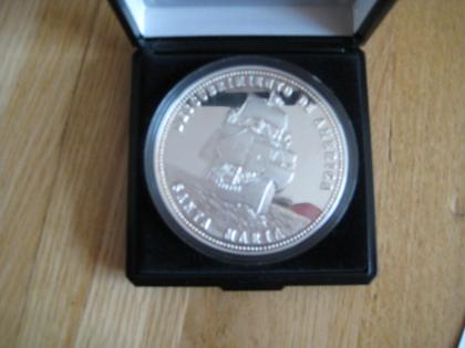 5 Onzas Münze Santa Maria 999 9 Silber 155 5 Gramm