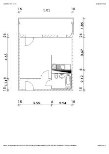 1-Zimmer Wohnung im Grünen mit großem Balkon Wohnküche und Laminat
