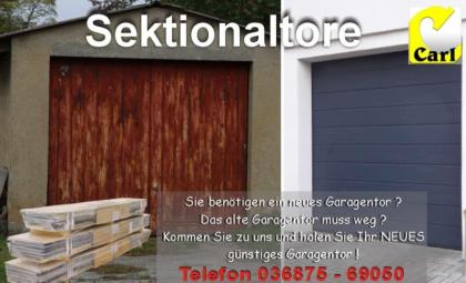 Garagentore Sektionaltore von 2 m bis 7 m viele Farben Zubehör