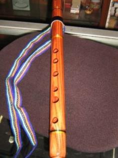 Professionelle Quena Floete aus Peru Jakarandaholz