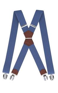 Hosenträger für Männer X Form 3 5cm breit 120cm lang 2 Metallgriffe elastisch r