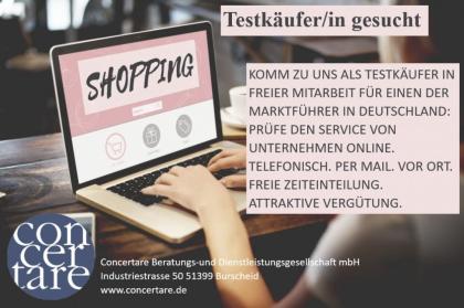 Testkäufer / Mystery Shopper m/ w/ d in Erfurt gesucht