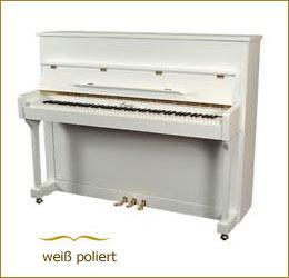 Klavier Irmler 118 weiß pöliert