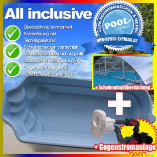 Pool Gegenstromanlage Schwimmbadüberdachung Klasik A UV Lampe Chemie S