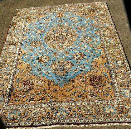 Orientteppich Isfahan mit Seide 140 J. alt T125