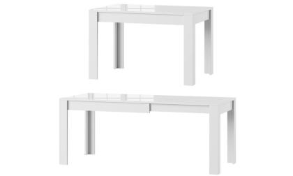 MPS Tisch SYRIUS 120-190x80x76cm Weiß Hochglanz Esszimmer 4-8 Personen Esstisch