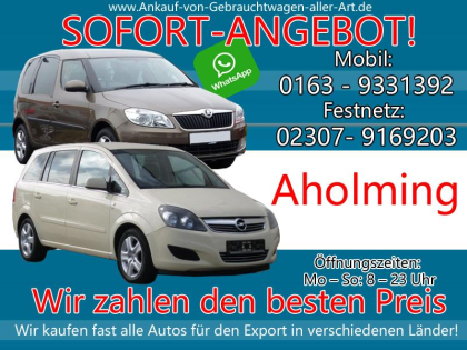 Kaufe jedes Auto Aholming Ankauf von Autos Aholming - Fairen Preis verkaufen