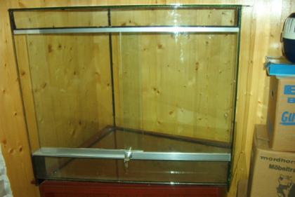 Eckterrarium Vollglas in HH günstig abzugeben