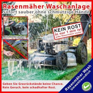Weltneuheit - Rasenmäher Waschanlage