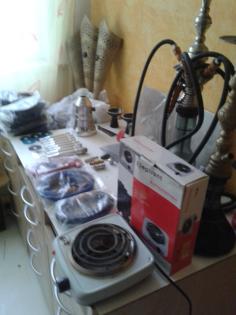 Shisha s aus Shishabar Auflösung viel Zubehör