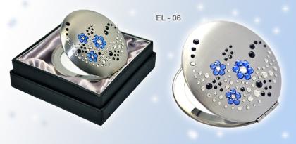 Taschenspiegel aus Metall EL-06 ELENPIPE MADE WITH SWAROVSKI ELEMENTS