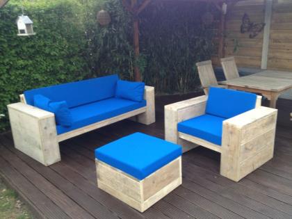 Schickes Lounge-Set Göppingen aus Bauholz