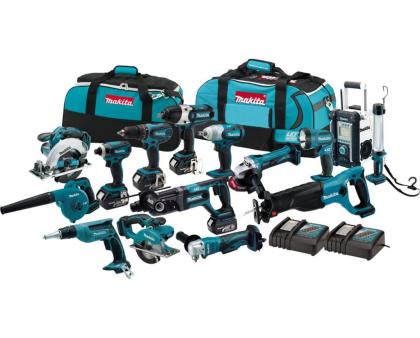 15-teiliges Makita LXT1500 18-Volt LXT Lithium-Ionen-Akku-Combo-Kit