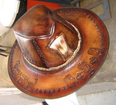 Goucho Lederhut aus Peru