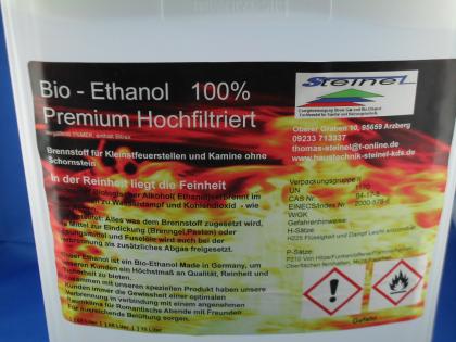 Verkaufe1x10 Liter Bioethanol Hochfiltriert 100