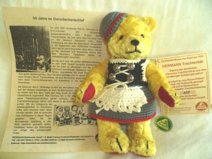 Hermann Coburg Trachtenbär Mädchen 1933 limitiert