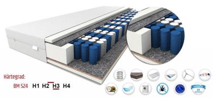 MATRATZE KOKOS MATTE 90x200 cm H2 H3 Taschenfedernkern Kaltschaummatratze NEU