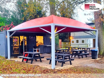 Pavillon 5x5 Überdachung Pagodenzelt Festzelt Pvc Terrassendach Pergola Terrasse