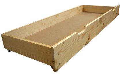 Bettkasten Unterbettschublade Bettschubkasten unlackiert 150cm