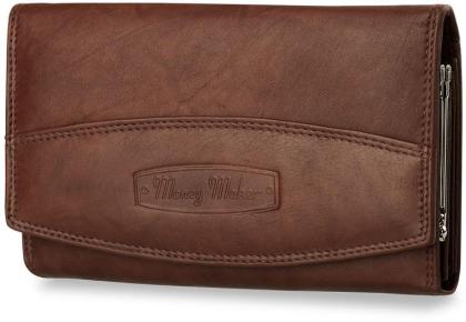 Damen-Portemonnaie Geldbörse 100 Naturleder Marken-Brieftasche MONEY MAKER