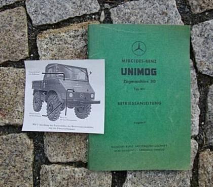 Betriebsanleitung Unimog 411 1955