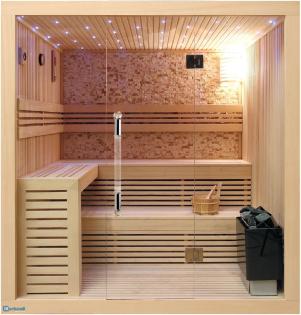 23 Luxus Saunen mit Vollausstattung - inkl. LED Ofen Sandsteinverkl.