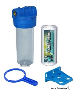 Wasser Filtergehäuse SET 10 Zoll- 1/2 IG mit 10 Eisen filterpatrone Brunnen Ha