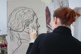 Wochenendworkshop Portraitzeichnen vom 25. 5 - 27. 5. 12 in der parkgalerie berlin