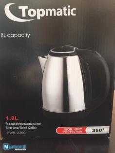 Topmatic Edelstahl Wasserkocher EWK-2200 1 8 L unter 5 EUR
