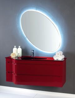 Modernes Rotes Badezimmermöbel