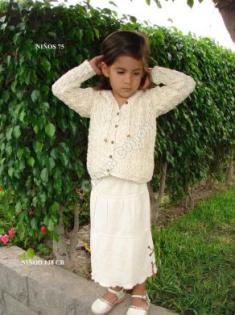 Mädchen Set Rock mit Strickjacke ökologische Pima Baumwolle