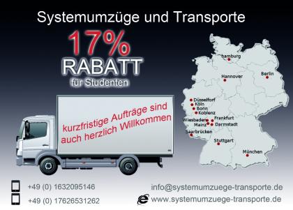 Günstige und Professioneller Umzüge Transporte auch kurzfristig