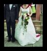 Brautkleid Gr. 40 creme-bordeaux
