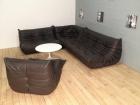 Togo Ligne Roset echtes LEDER SCHOCKOLADENBDAUN 4-teilig neuwertig