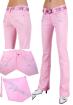 Miss VS Stretch Jeans Grösse 34/36 - Rosa mit Perlenstickerei - Euro 29 95