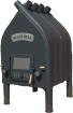 Warmluftofen Werkstattofen Holzofen Black Bull 14 5 kW
